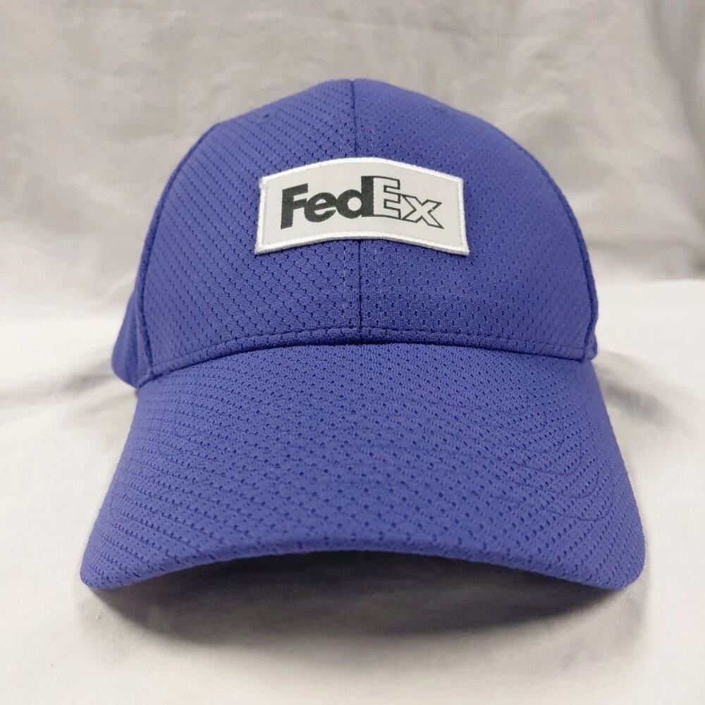 FedEx Hat Adjustable Strapback Purple Baseball Cap Advertising Patch Employee